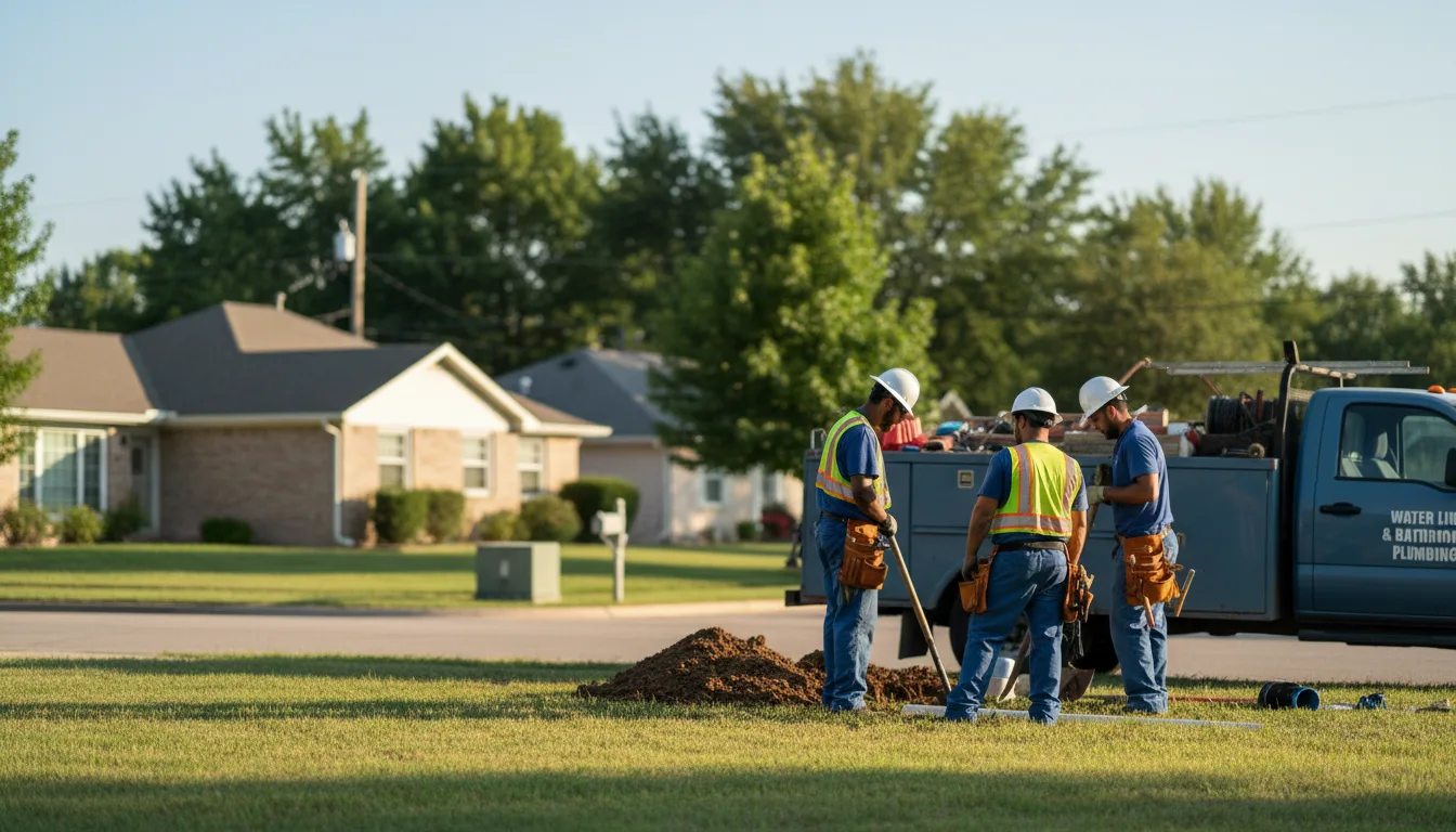 Residential water line and bathroom plumbing service in Cedar Crest, NM